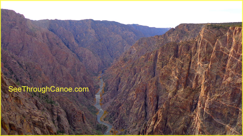picture of the Black Canyon showing the Arkansas river going through it