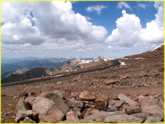picture looking west from mount evans