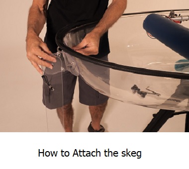 how to attach the skeg on the clear kayak
