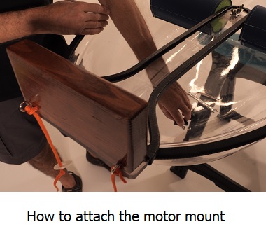 how to put the motor mount on the canoe