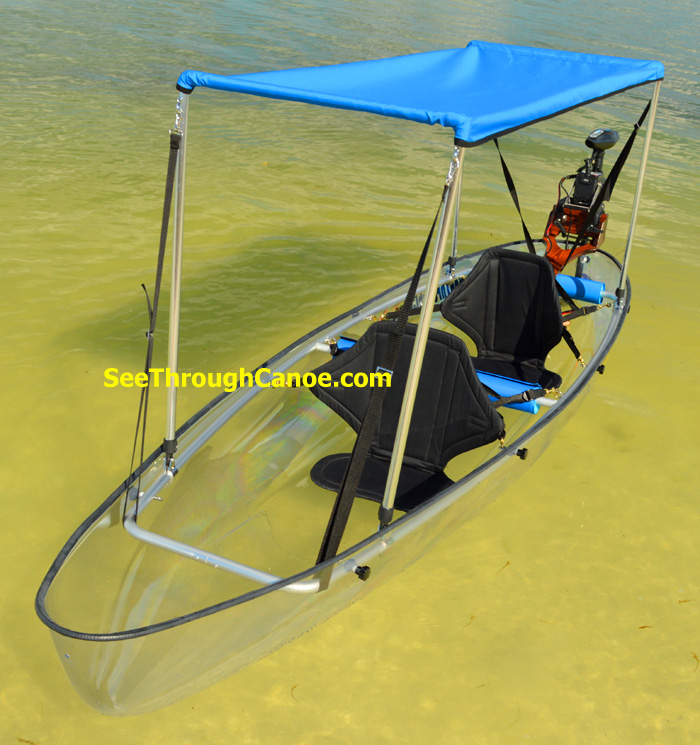 Bimini Top / Shade Cover for the See Through Canoe UV Protected
