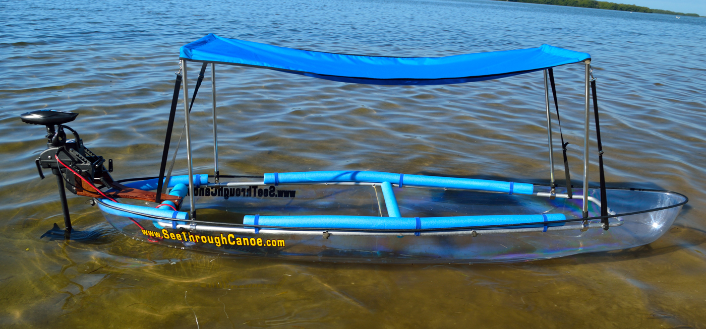 Bimini Top / Shade Cover for the See Through Canoe UV Protected