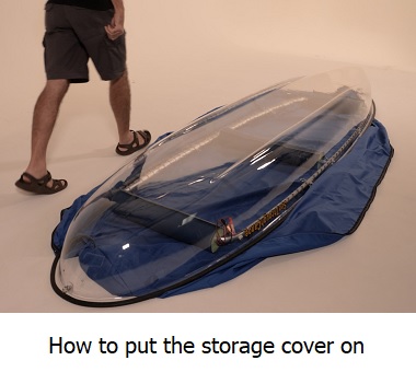 how to put the storage cover on the clear canoe