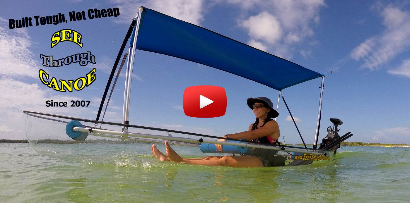 Canoe with motor on it