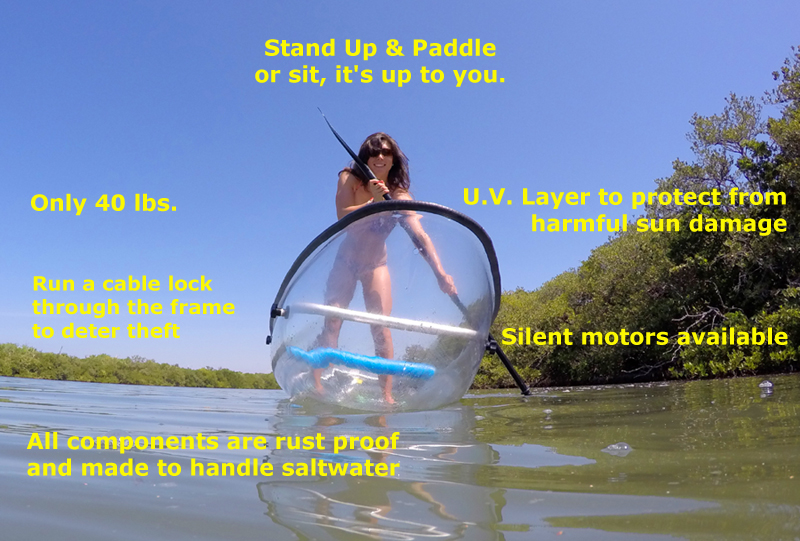 The 1st Clear Kayak/Canoe Hybrid With a Silent Motor Option