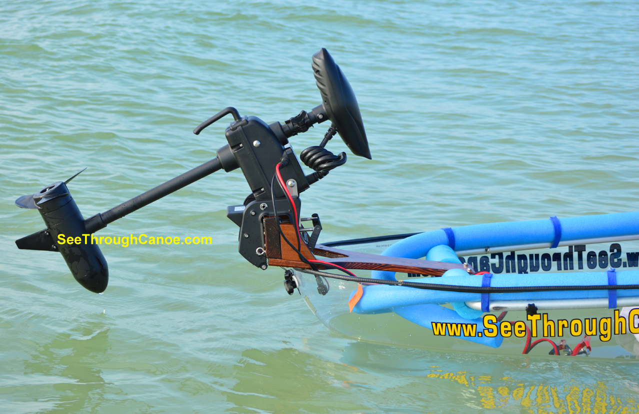 Rear/Transom Mount Remote Control Motor for a Kayak or Canoe