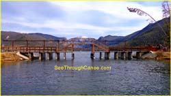 Picture of bridge seperating Grand Lake from Shadow Mountain Reservoir